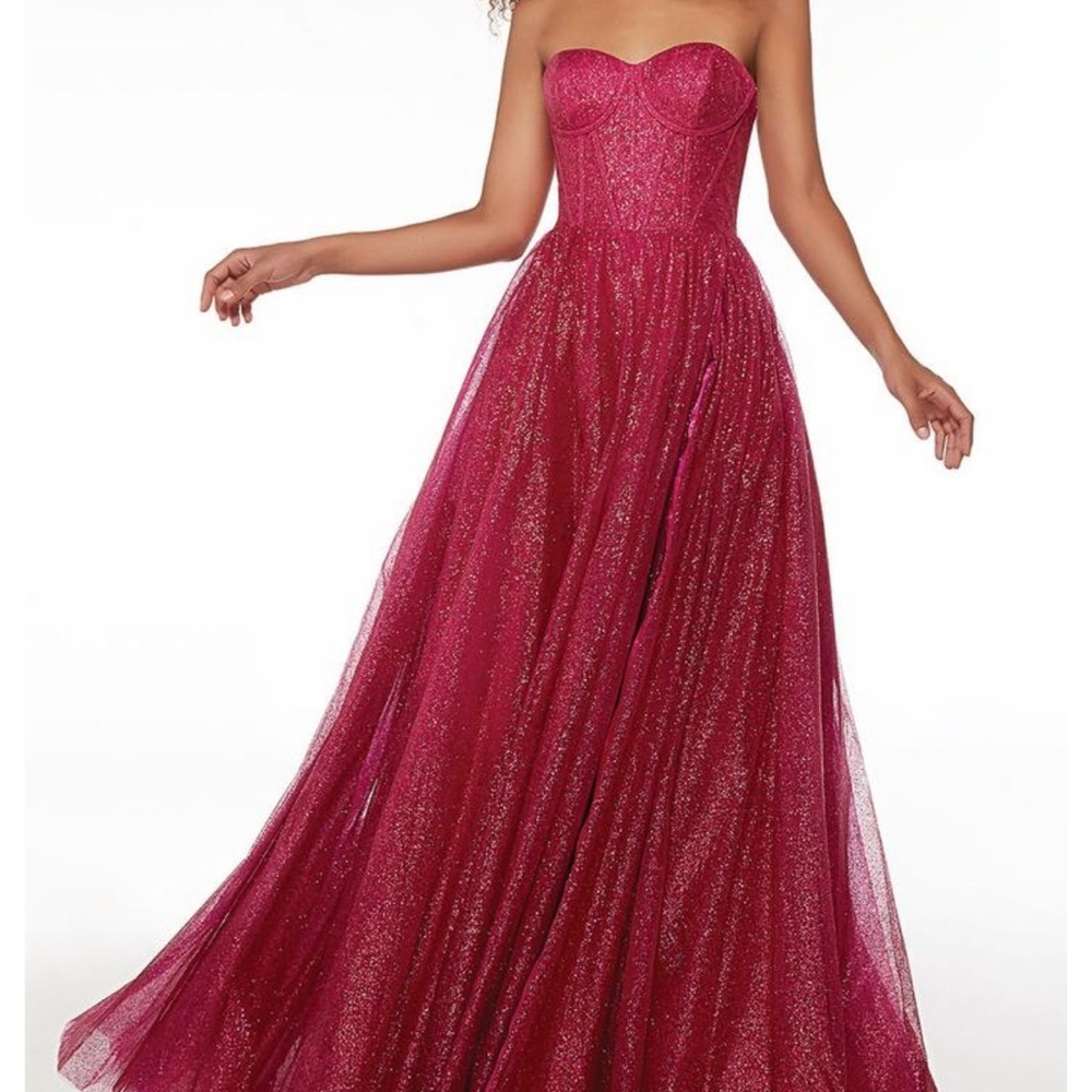 Alyce Paris 61601 Orchid Glitter Corset Prom Gown Size 2 NWT - Picture 13 of 13